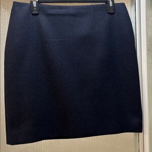 Agnès b Paris Navy Blue Wool Pencil Mini skirt Size 42/10 Fully lined